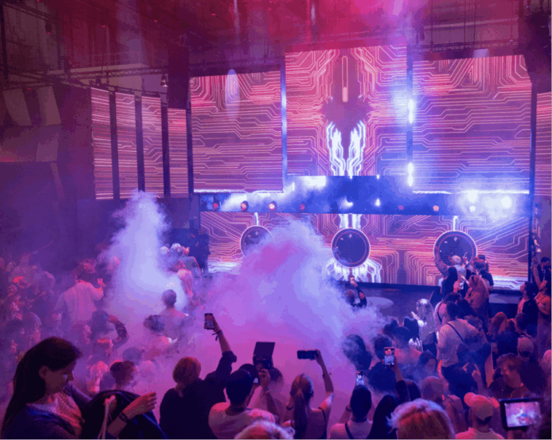 stage with huge led displays